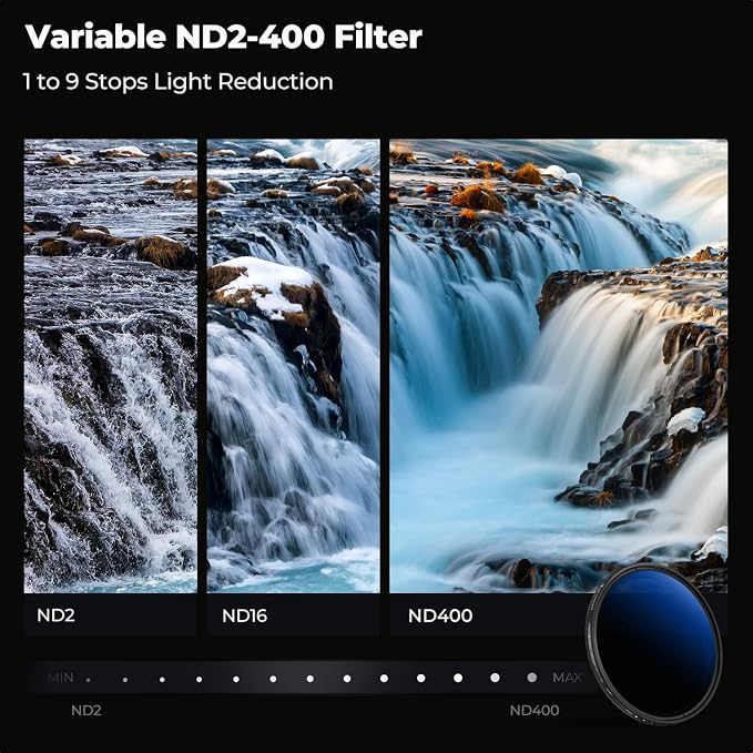 K&F CONCEPT 37mm Variable ND Lens Filter ND2-ND400 18 Multi-Layer Coatings - Image 3