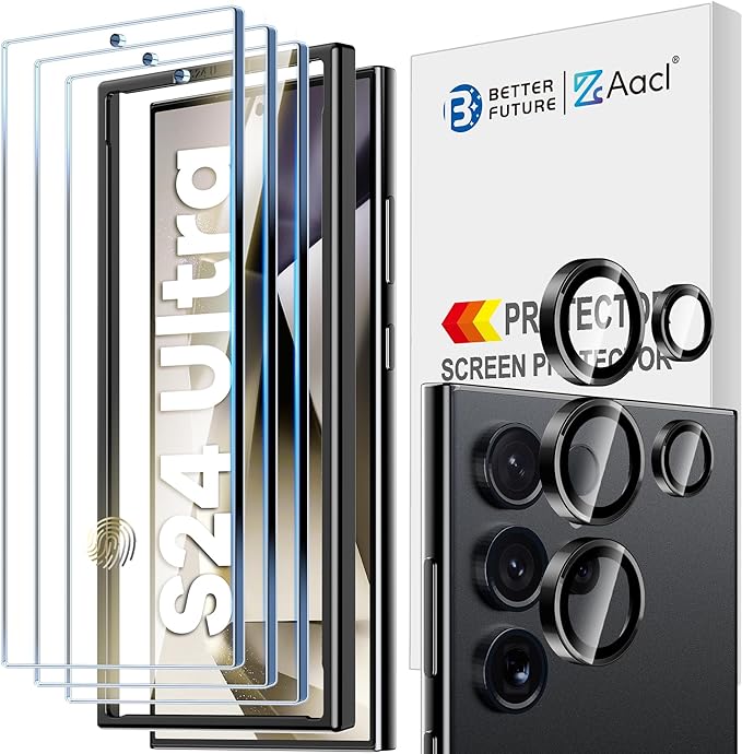 AACL 3-Pack for Samsung Galaxy S24 Ultra Screen Protector Tempered Glass by AACL