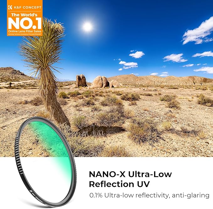 K&F CONCEPT 82mm Ultra-Low Reflectivity MCUV Lens Protection Filter 28 - Image 2