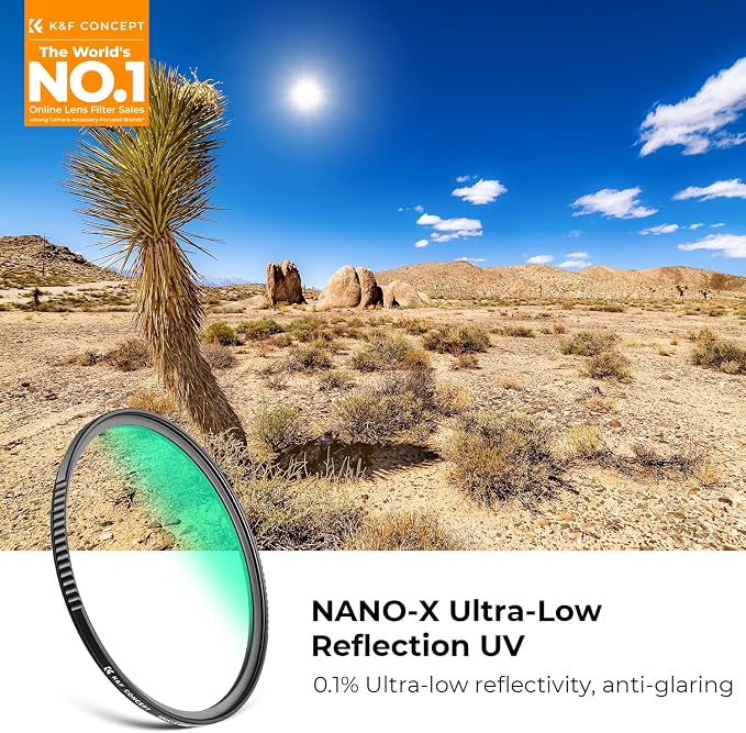 K&F CONCEPT 43mm Ultra-Low Reflectivity MCUV Lens Protection Filter 28 - Image 2