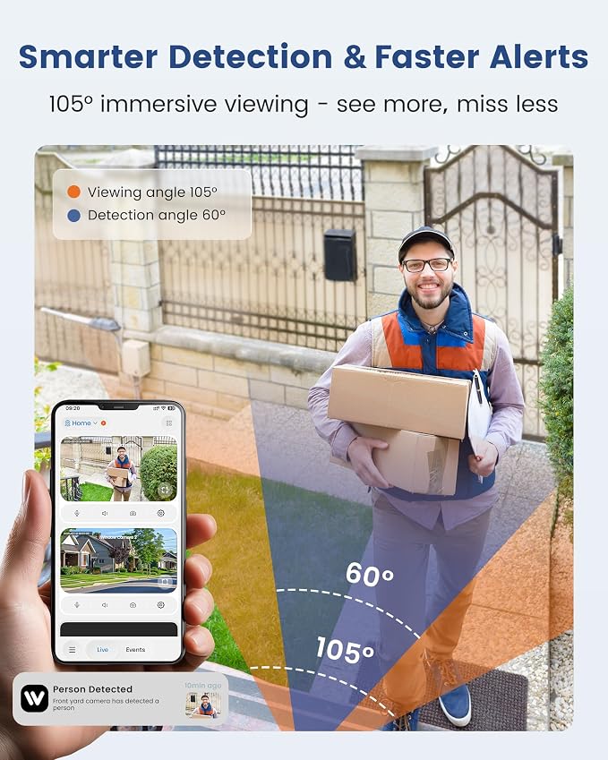 3MP 2K Window Camera, 2.4GHz WiFi 6 Window Security Camera, Smart AI Detection - Image 7
