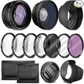 Ultra Deluxe Lens Kit for Canon Rebel T3, EOS 80D, EOS 77D Cameras by Big+Mike%27s