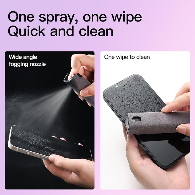 CUIUD Screen Cleaner Kit 4 Pcs, Two in One Screen Cleaner Spray and Wipe - Image 3