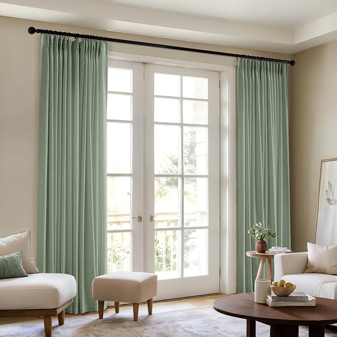 Memory Trained Pinch Pleated Curtains 84 Inches Long, Viral Linen Pinch Pleat - Image 3