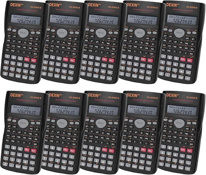 10 Pack Engineering Scientific Calculators, 2-Line Display Function Calculator by Riccioney