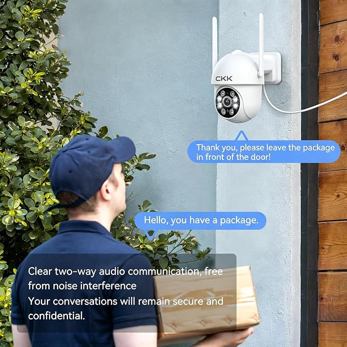 CKK 2K Security Cameras Outdoor 2Pack, 2.4G/5G Wireless Home Security Cameras - Image 4