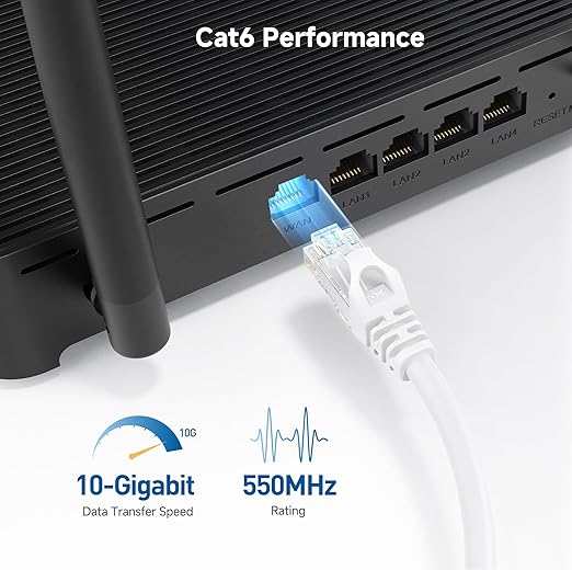Cable Matters 10Gbps 5-Pack Snagless Short Cat 6 Ethernet Cable - 3ft - Image 3