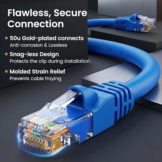 GEARit Cat 6 Ethernet Patch Cable 20 ft Blue - Image 4