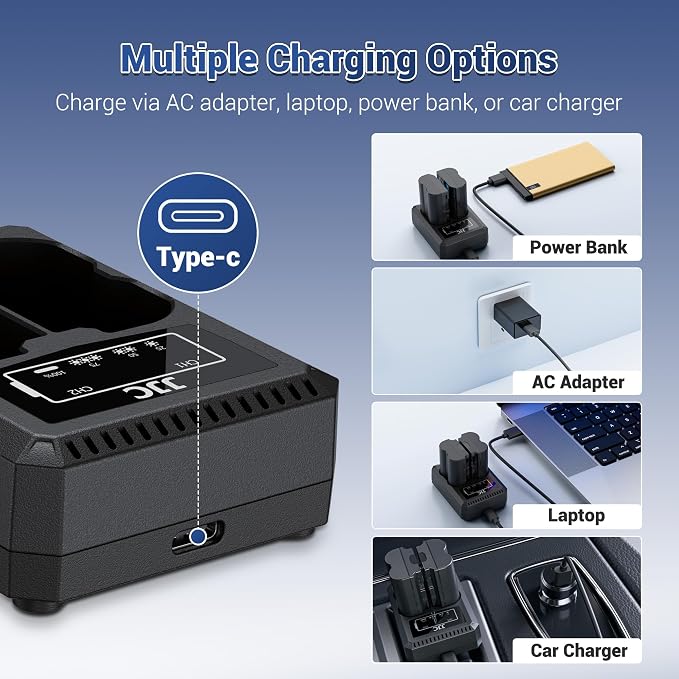 JJC NP-FZ100 Battery Charger USB Dual Slot - Image 5