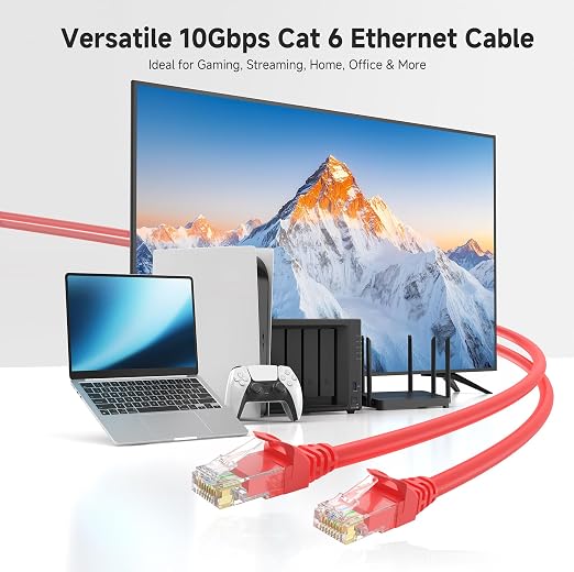 Cable Matters 10Gbps Snagless Short Cat 6 Ethernet Cable - 3ft - Image 2