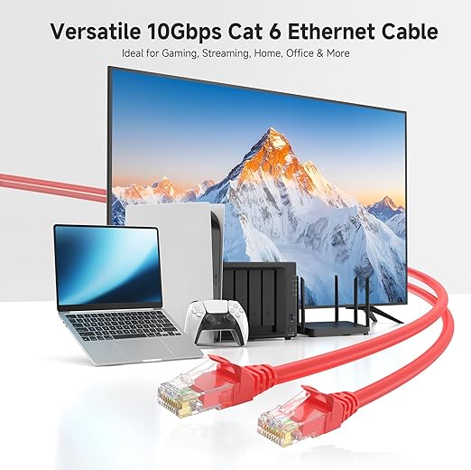 Cable Matters 10Gbps Snagless Cat 6 Ethernet Cable - 6ft - Image 2