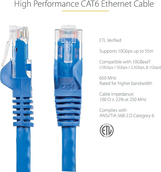 StarTech 6ft CAT6 Ethernet Cable - Image 2