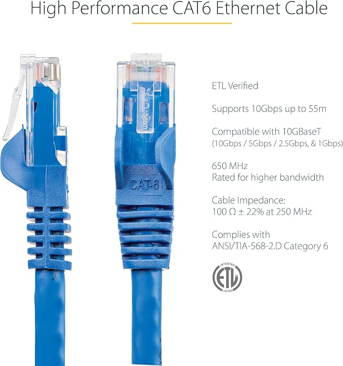 StarTech 4ft CAT6 Ethernet Cable - Image 2