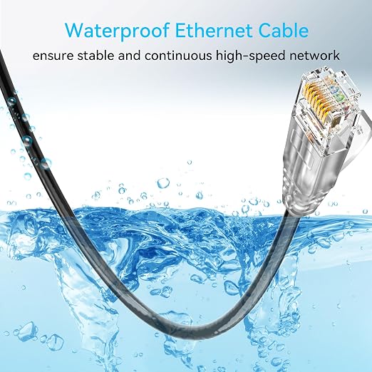 Cat6a Ethernet Cable Slim 300ft Outdoor&Indoor, 28AWG Pure Copper Cat6 Internet - Image 6