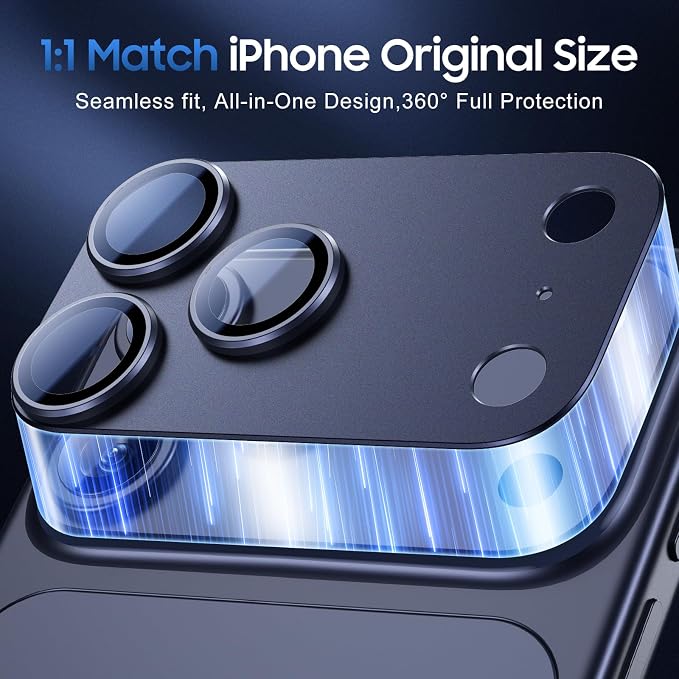 UniqueMe for 3 Pack iPhone 17 Pro Max Camera Lens Protector - Image 5