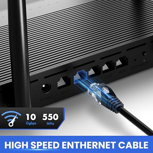 Cat 6 Ethernet Cable 200 ft, 10Gbps High Speed Ethernet Cable, Outdoor&Indoor - Image 2