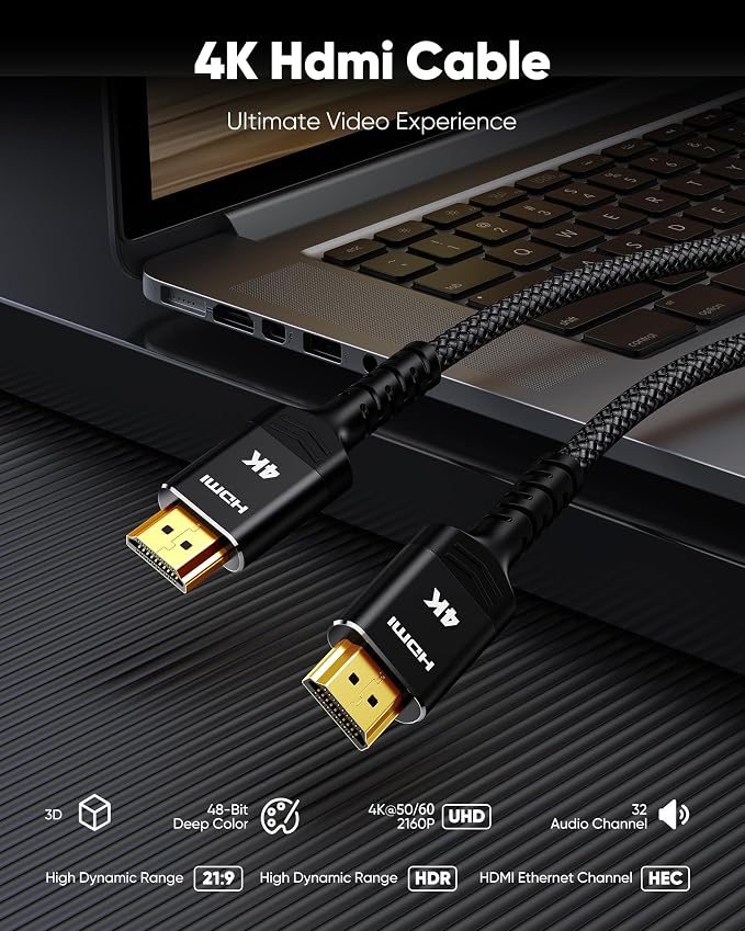 Highwings 4K Long HDMI Cable 13FT/4m - Image 4