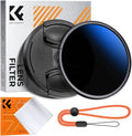 K&F CONCEPT 77mm Variable ND Lens Filter ND2-ND400 + Filter Cap + Cleaning by KFCONCEPT