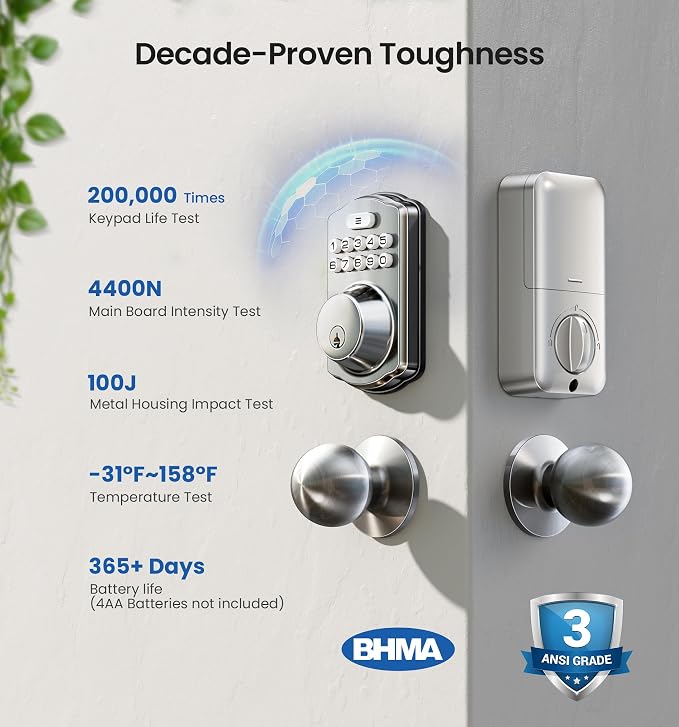 Veise Keyless Entry Door Lock - Image 5