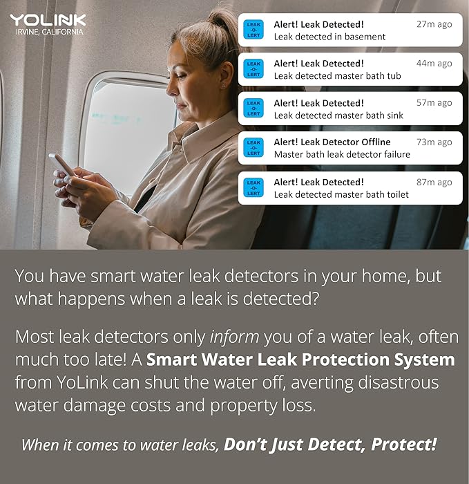 YoLink Water Leak Detection Starter Kit, w/SpeakerHub Audio/Talking Hub & Water - Image 5