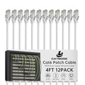 4 Feet Cat6 Patch Cables, Solid Pure Copper Patch Cord, Cat 6 Ethernet Cable by CatBose