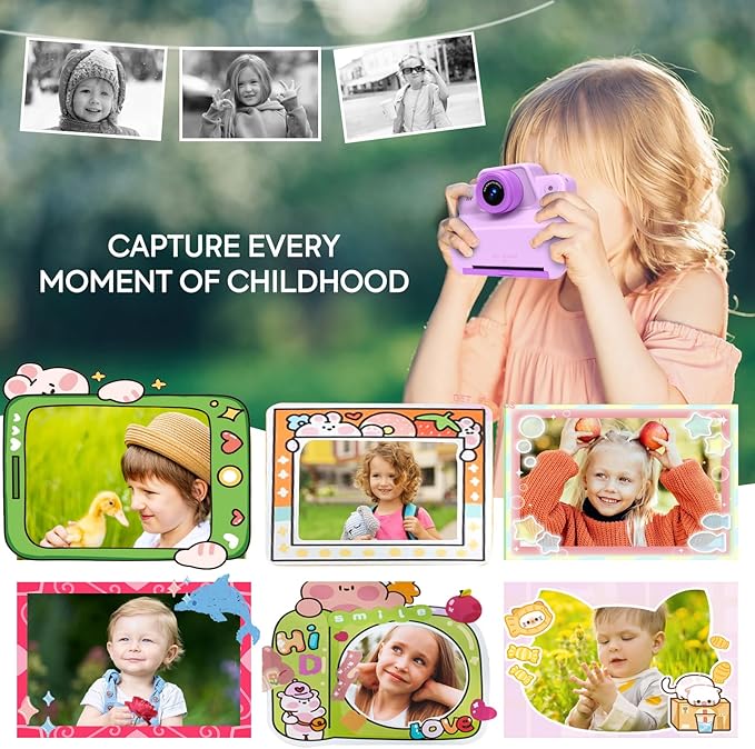 Instant Print Camera for Kids, Toddler Kids Camera Instant Print for 3 4 5 6 7 - Image 2