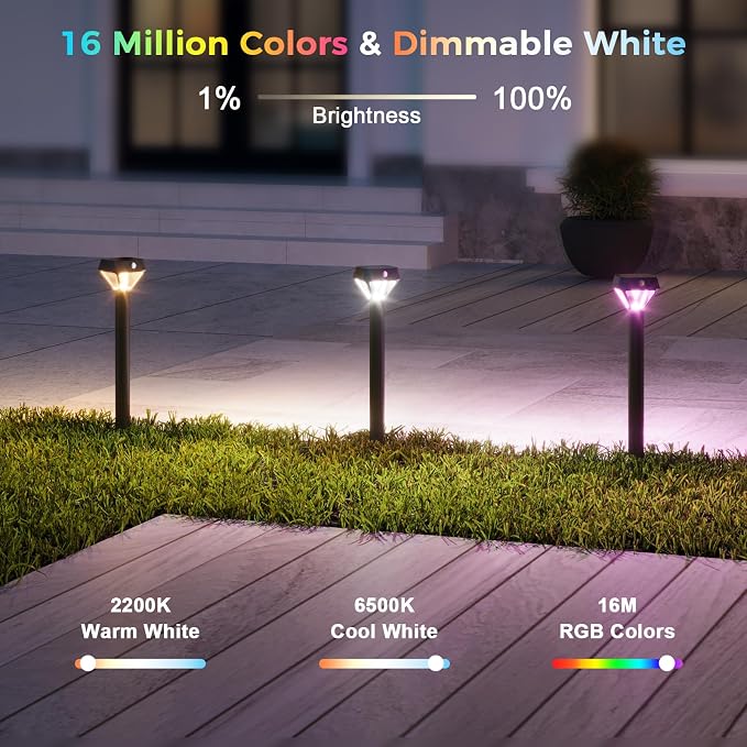 XMCOSY+ Smart Solar Pathway Lights, 150LM Motion Sensor Outdoor Lights - Image 3