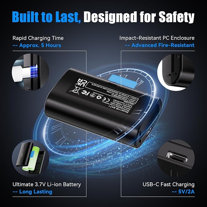 Fulpower 2-Pack Rechargeable Battery Compatible - Image 7
