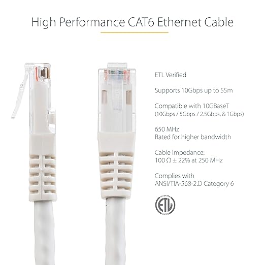 StarTech 3ft CAT6 Ethernet Cable - Image 2