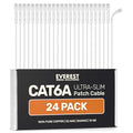 Everest Ultra Slim Cat6a Ethernet Patch Cables 5ft White by EverestMediaSolutions