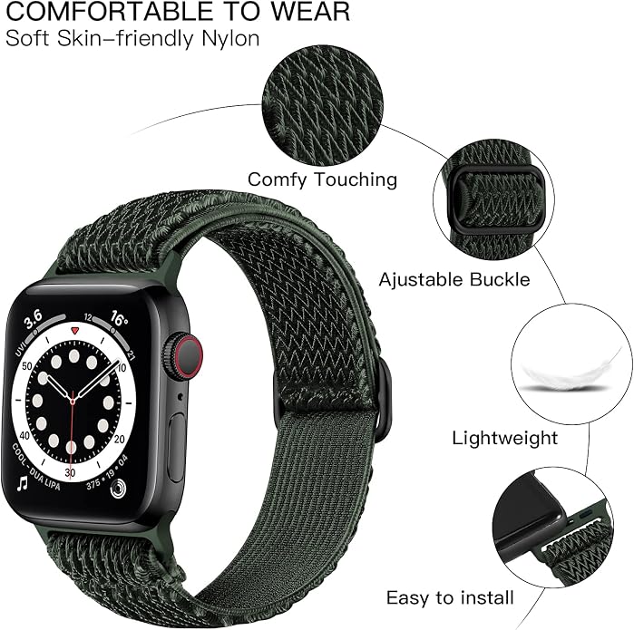 Lerobo Stretchy Nylon Solo Loop Band, Compatible - Image 2