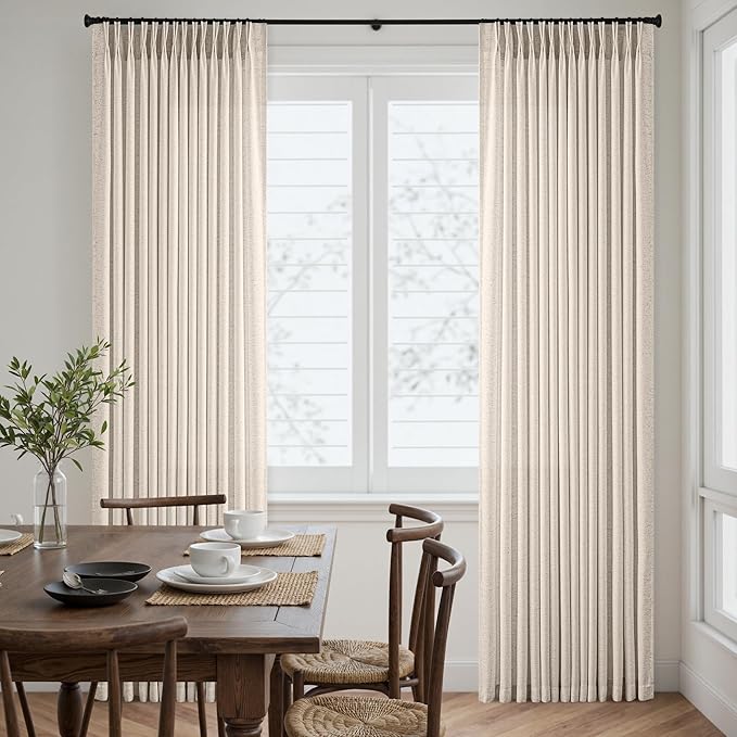 Memory Trained Pinch Pleated Curtains 90 Inches Long, Viral Linen Pinch Pleat - Image 5