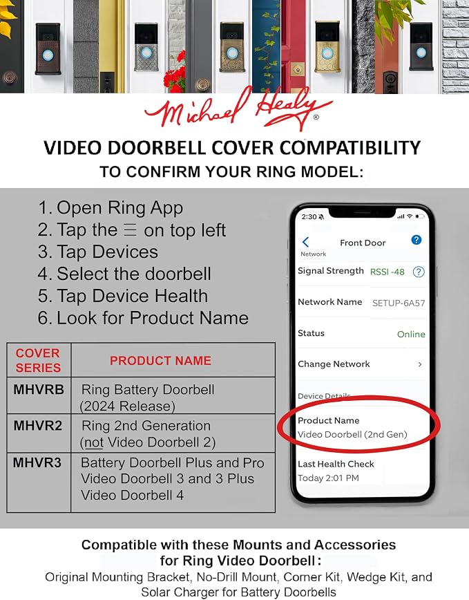 Traditional Video Doorbell Cover - Image 3
