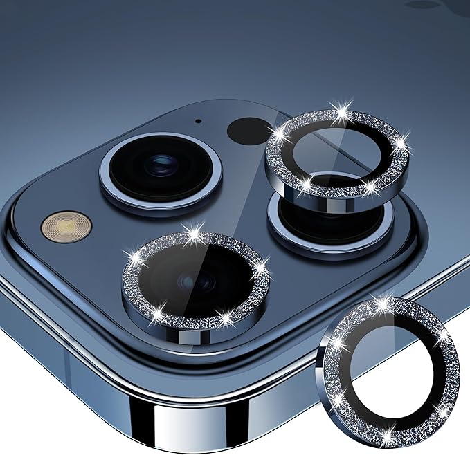 for iPhone 15 Pro/iPhone 15 Pro Max Camera Lens Protector Bling Individual by Xfilm