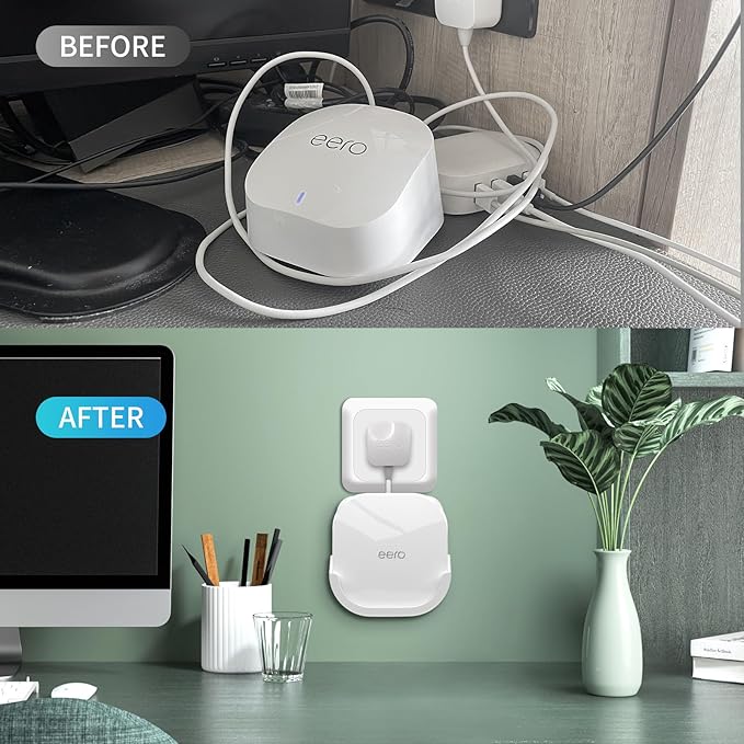2Pack Wall Mount Holder for eero 6 Plus 6+ and eero 6 Router Mesh Wi-Fi System - Image 4