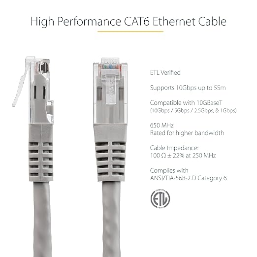 StarTech 3ft CAT6 Ethernet Cable - Image 2