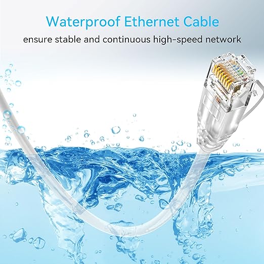 Cat6a Ethernet Cable Slim 25ft Outdoor&Indoor, 28AWG Pure Copper Cat6 Internet - Image 6