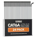 Everest Ultra Slim Cat6a Ethernet Patch Cables 3ft Black by EverestMediaSolutions
