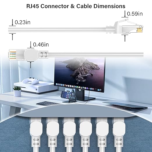 Jadaol Cat6 Ethernet Patch Cables 3ft 5-Pack, 10Gbps 24AWG Pure Copper RJ45 - Image 5