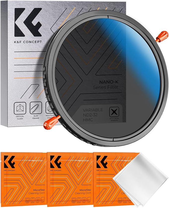 K&F CONCEPT 43mm Variable ND2-32 & Circular Polarizing Lens Filter in 1 by KFCONCEPT