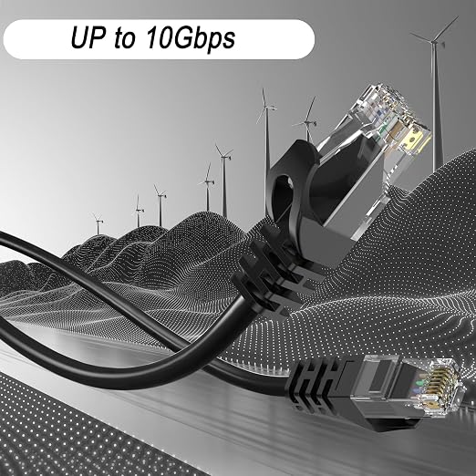 CAT6 Ethernet Cable 20FT 23AWG High Speed 500MHz 10Gbps Transmission Speed - Image 2