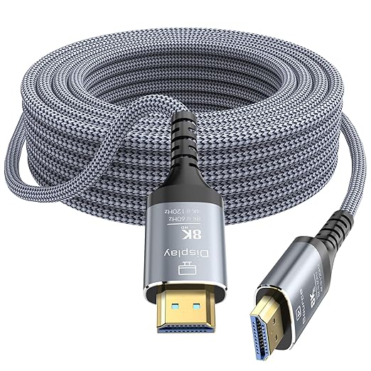 8K Fiber Optic HDMI Cable 40FT, 48Gbps Ultra High Speed Long HDMI 2.1 Cord by Anehmeta
