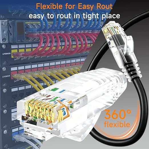 Cat6 Ethernet Patch Cable 1.5 ft, Cat6 Patch Cable - Image 3