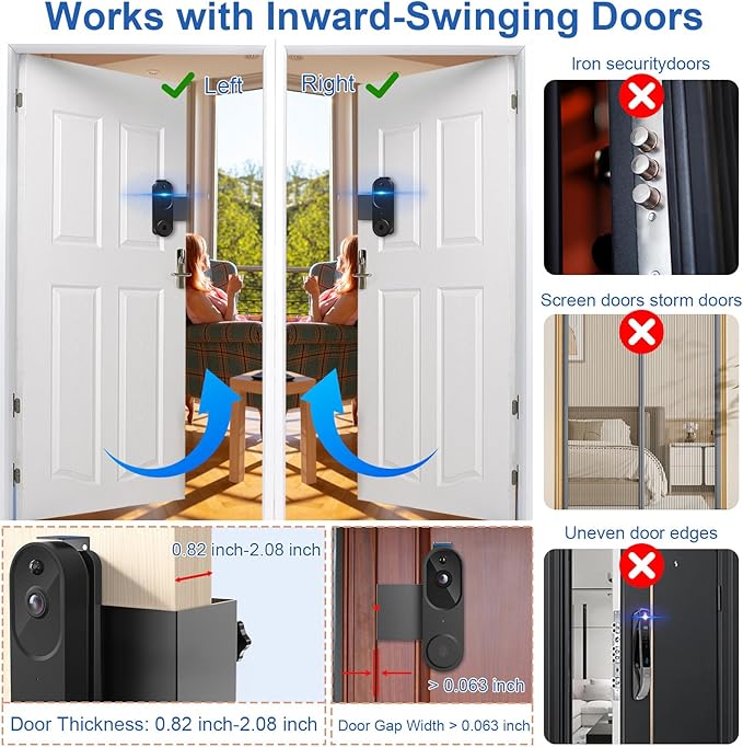 Anti-Theft Doorbell Mount No Drill Compatible - Image 5