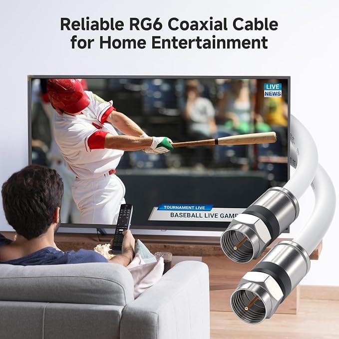Cable Matters RG6 Coaxial Cable - 10ft - Image 2
