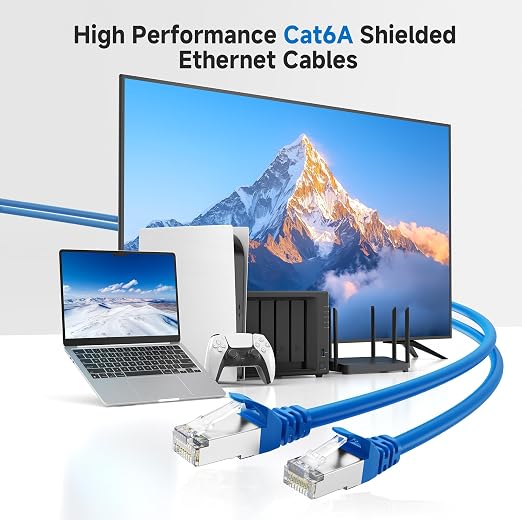 Cable Matters 10Gbps Snagless Long Shielded Cat 6A Ethernet Cable - 100ft - Image 2