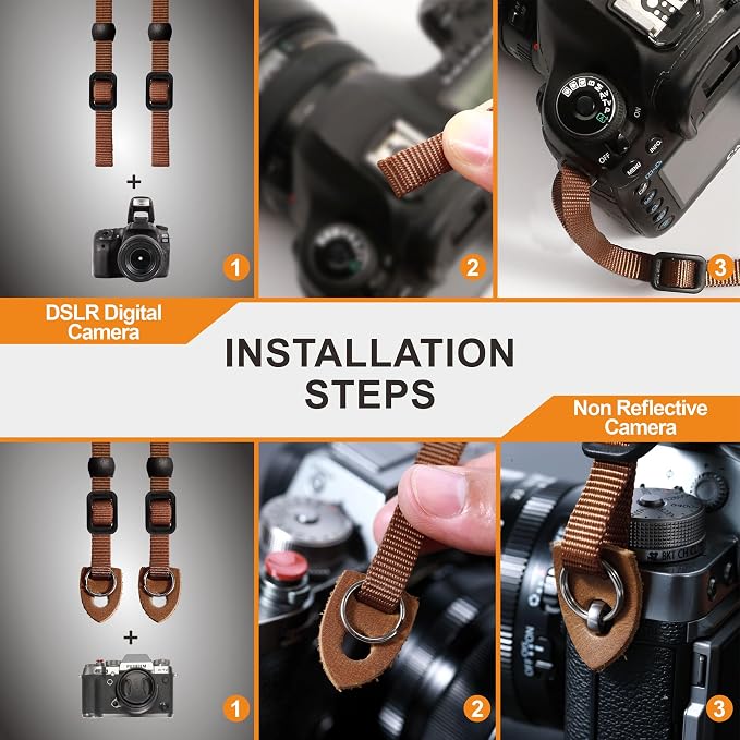 Padwa Lifestyle Orange Camera Strap - Image 6