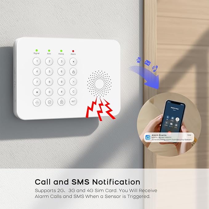 YBJ Alarm System for Home Security, DIY Wireless Home Alarm System - Image 2