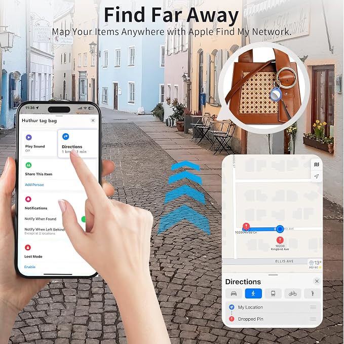 Air Tracker Tags-4 Pack Blue, 5.3 Bluetooth Tracker Work - Image 4