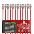 4 Feet Cat6 Patch Cables, Solid Pure Copper Patch Cord, Cat 6 Ethernet Cable by CatBose